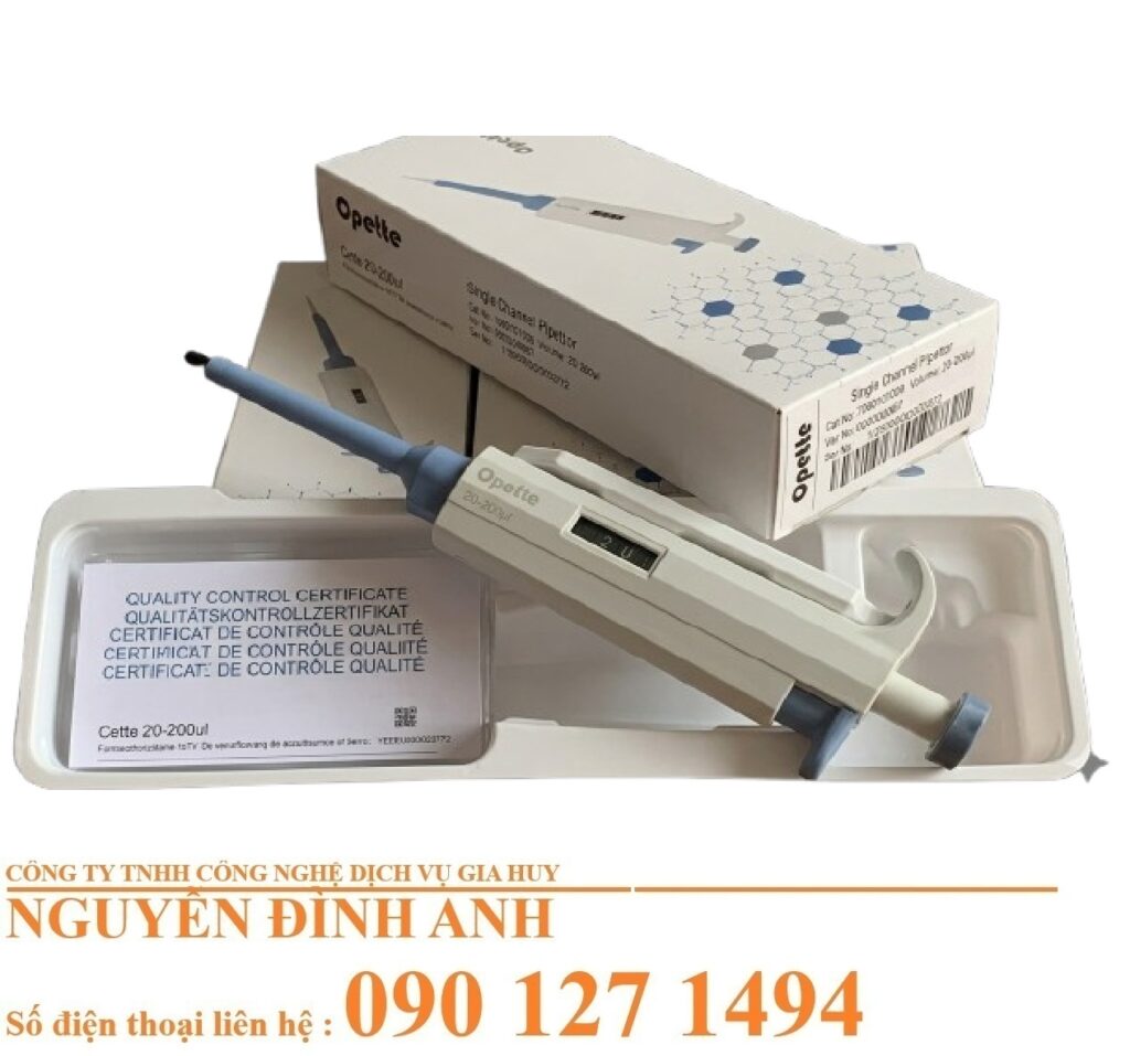  Micropipet Tự Động 1 Kênh 0.1-1000µl - Chính Xác Tuyệt Đối