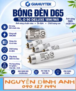 Bóng đèn Philips MASTER TL-D 90 De Luxe 18W/965 T8 chân G13 dùng cho so màu